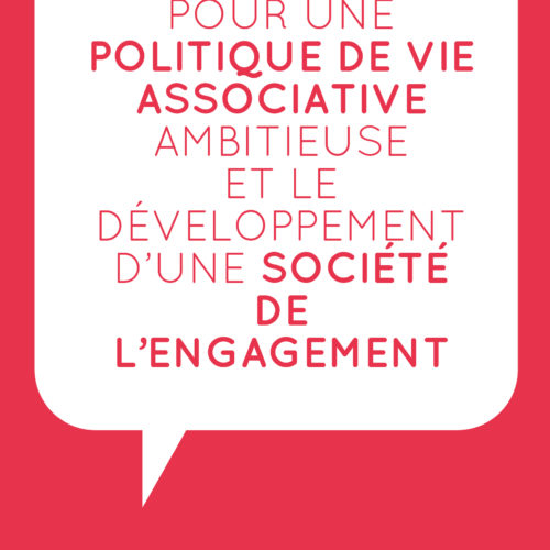 Page de couverture du rapport pour une politique de la vie associative ambitieuse , 2018
